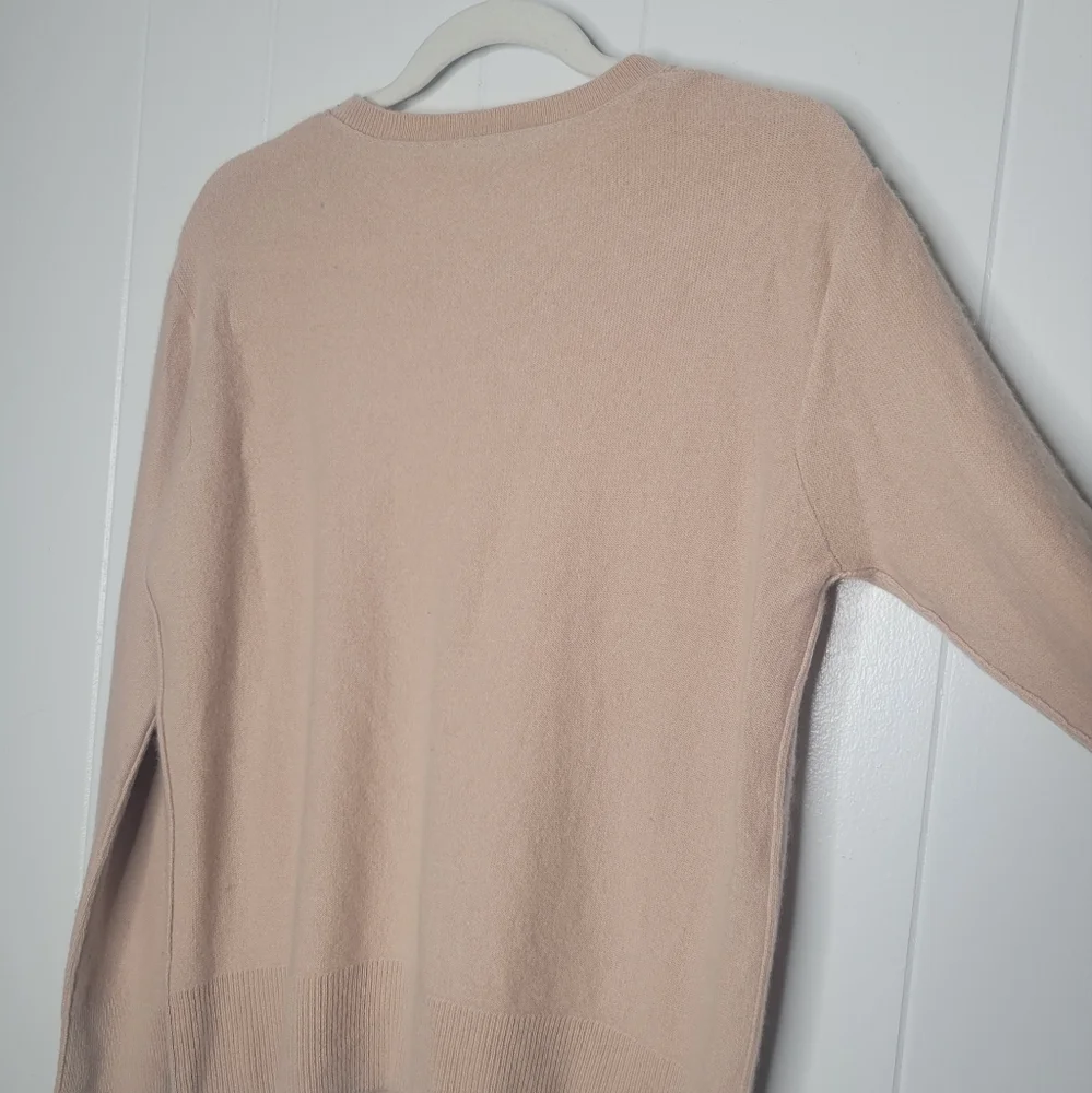 Neiman Marcus The Cashmere Collection V Neck Pullover Blush Pink Sweater LG - Picture 7 of 10